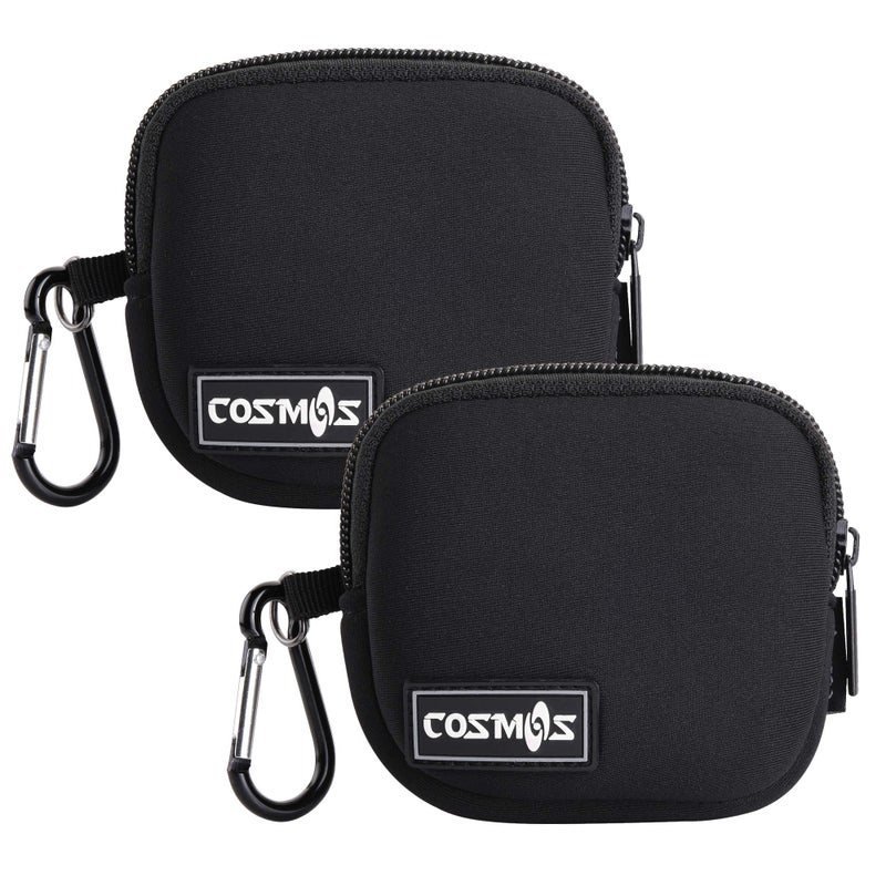 CM Pack of 2 Mini Pouch Case Bag Small Travel Storage Carrying Bag Compatible with MagSafe Power Adapter, Laptop Accessories Cables, Cords, USB Drives, Earphones - Image 1